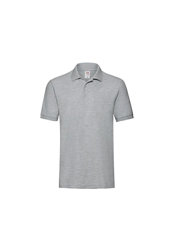 FRUIT OF THE LOOM - Męska Koszulka Polo Premium. Typ kołnierza: polo. Kolor: szary