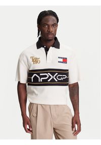 TOMMY HILFIGER - Tommy Hilfiger Polo F1 Movie Race Day MW0MW41393 Écru Relaxed Fit. Typ kołnierza: polo. Materiał: bawełna #1