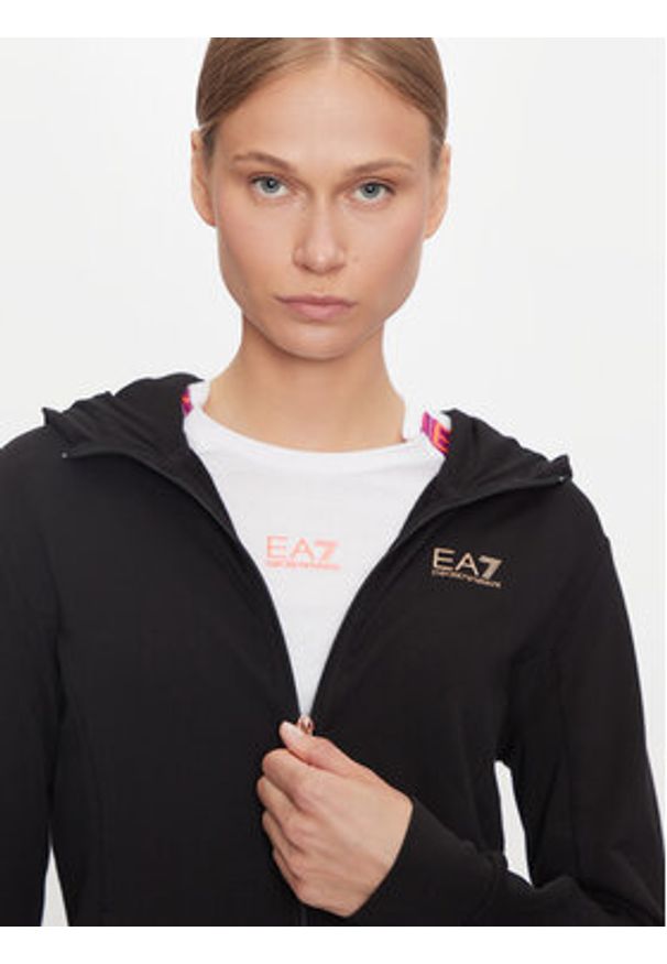 EA7 Emporio Armani Bluza 6DTM10 TJZEZ Czarny Regular Fit. Kolor: czarny. Materiał: bawełna