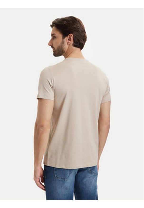 BOSS T-Shirt 50531401 Beżowy jasny Regular Fit. Kolor: beżowy. Materiał: bawełna