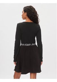 Calvin Klein Jeans Sukienka codzienna J20J222523 Czarny Regular Fit. Okazja: na co dzień. Kolor: czarny. Materiał: syntetyk. Typ sukienki: proste. Styl: casual #2
