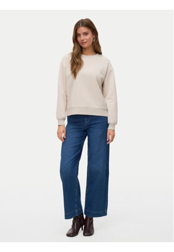 Vero Moda Bluza Daisy 10338101 Beżowy Regular Fit. Kolor: beżowy. Materiał: bawełna