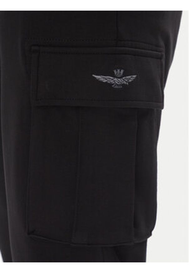 Aeronautica Militare Spodnie dresowe 251PF860F459 Czarny Regular Fit. Kolor: czarny. Materiał: bawełna