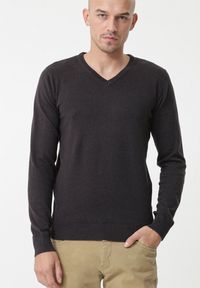 Born2be - Ciemnobrązowy Sweter Aldridge. Kolor: brązowy #1