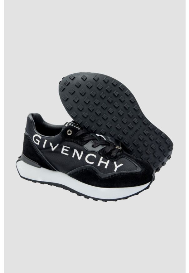 Givenchy - GIVENCHY Czarne sneakersy GIV RUNNER LIGHT, Rozmiar 43,5. Kolor: czarny