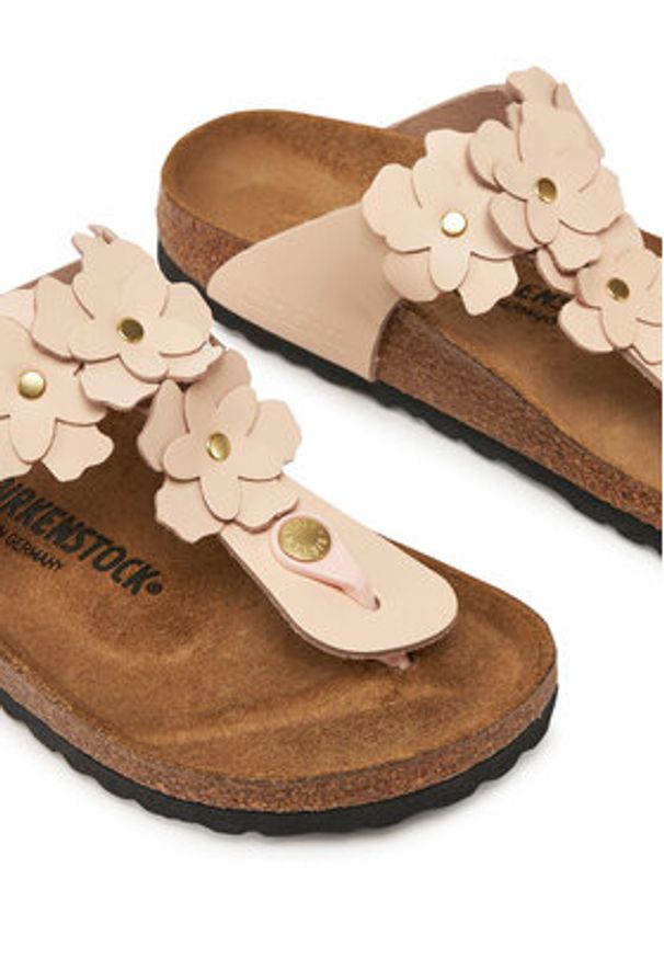 Birkenstock Japonki Gizeh Flowers 1029304 Różowy. Kolor: różowy. Materiał: skóra