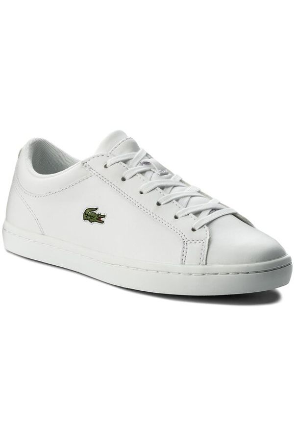 Lacoste Sneakersy Straightset Bl 1 Spw 7-32SPW0133001 Biały. Kolor: biały. Materiał: skóra