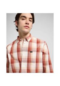 Lee - MESKA KOSZULA LEE LEE BUTTON DOWN RED CLAY PLAID 112370545. Typ kołnierza: button down #6