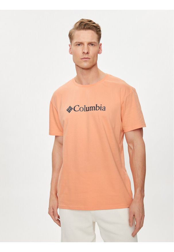 columbia - Columbia T-Shirt CSC Basic Logo™ Short Sleeve 1680053 Pomarańczowy Regular Fit. Kolor: pomarańczowy. Materiał: bawełna
