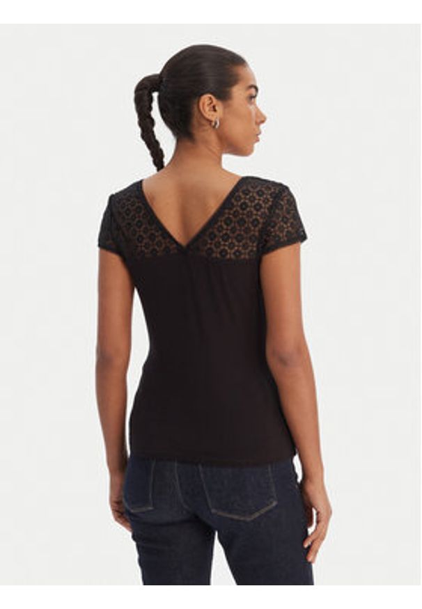 Morgan Bluzka 251-DFLO Czarny Slim Fit. Kolor: czarny. Materiał: wiskoza