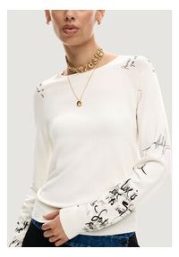 Desigual Sweter JERS_MARQUETTE Beżowy Casual Fit. Okazja: na co dzień. Kolor: beżowy. Styl: casual #3