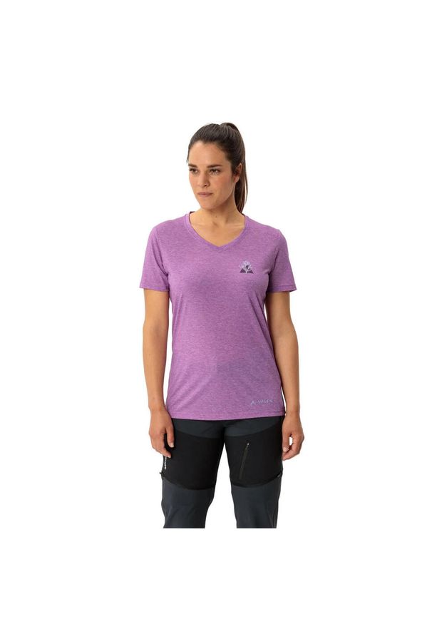 Koszulka szybkoschnąca damska Vaude Skomer Print T-Shirt III. Kolor: wielokolorowy, różowy, fioletowy. Wzór: nadruk
