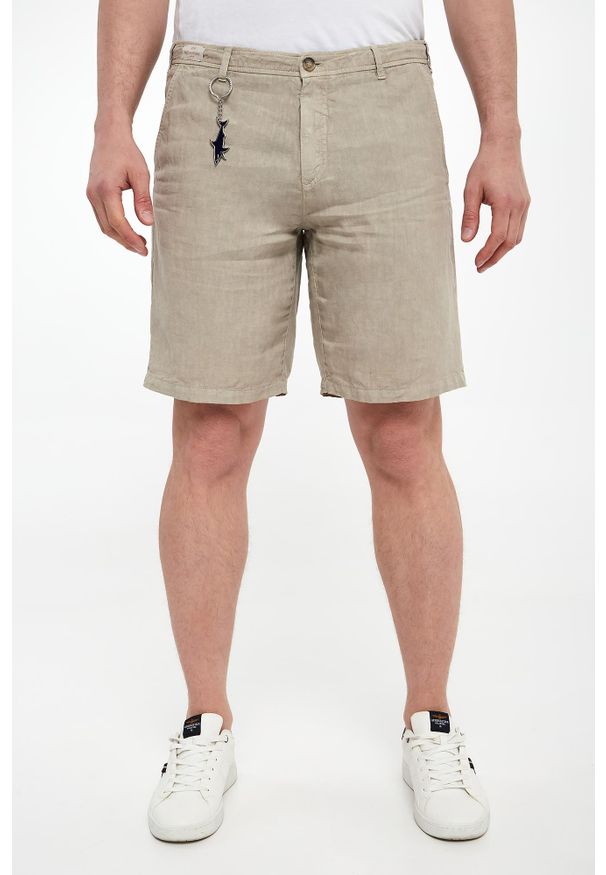 PAUL & SHARK - Bermudy męskie lniane PAUL&SHARK. Materiał: len