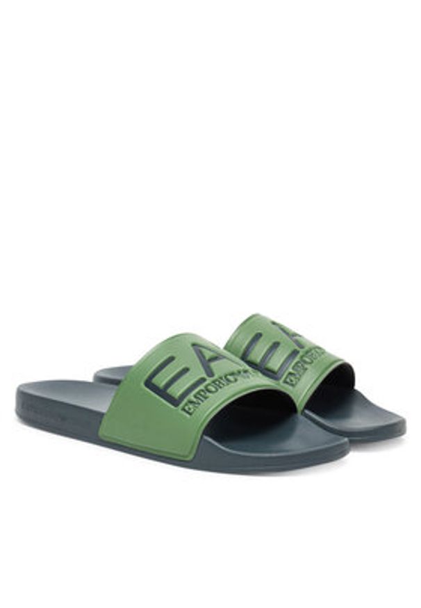EA7 Emporio Armani Klapki 7X000108 AF15118 M8132 Zielony. Kolor: zielony. Materiał: syntetyk