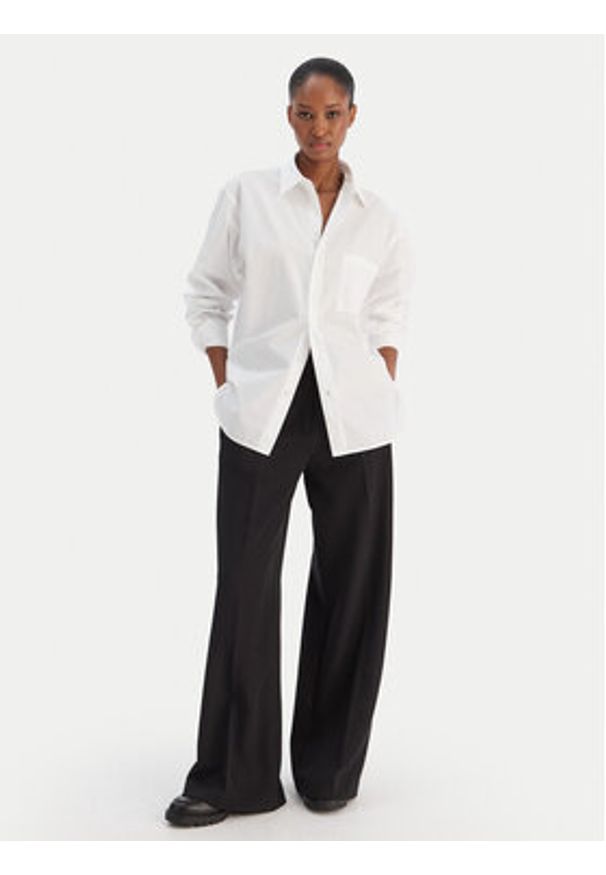 BOSS Koszula Saturday 50543800 Biały Oversize. Kolor: biały. Materiał: bawełna