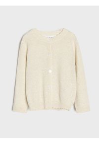 Sinsay - Bawełniany sweter z ozdobnymi guzikami - kremowy. Kolor: kremowy. Materiał: bawełna #1