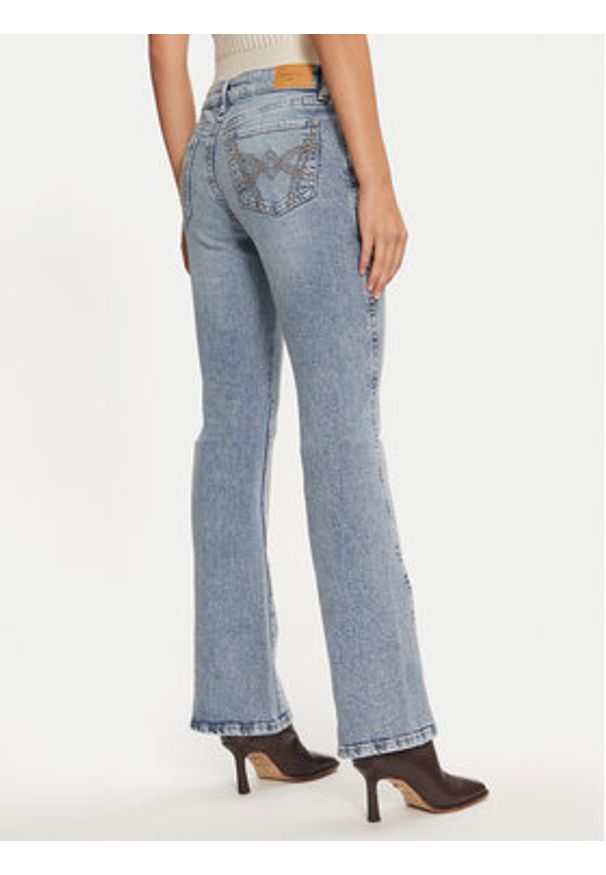 Gina Tricot Jeansy 22839 Niebieski Flare Fit. Kolor: niebieski