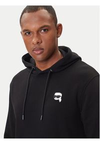 Karl Lagerfeld - KARL LAGERFELD Bluza 705711 500900 Czarny Regular Fit. Typ kołnierza: dekolt w karo. Kolor: czarny. Materiał: bawełna #5