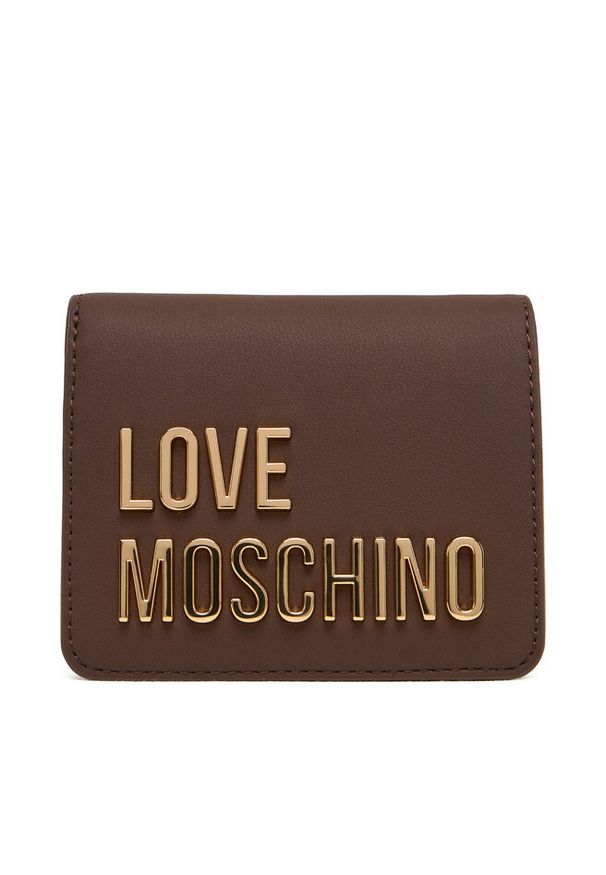 Love Moschino - Mały Portfel Damski LOVE MOSCHINO. Kolor: brązowy