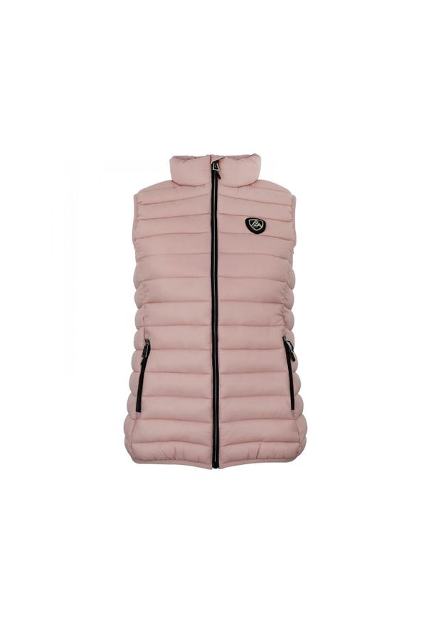 PEAK MOUNTAIN - Damska kurtka bez rękawów Peak Mountain Fine. Typ kołnierza: kołnierzyk stójkowy. Kolor: różowy. Materiał: puch. Długość rękawa: bez rękawów. Sport: turystyka piesza
