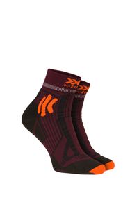 Skarpety X-Socks TRAIL RUN ENERGY. Kolor: wielokolorowy, szary, różowy. Materiał: włókno. Wzór: ze splotem