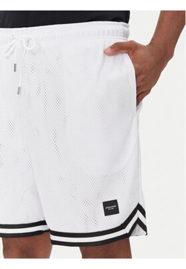 Jack & Jones Szorty sportowe Karl 12277554 Biały Loose Fit. Kolor: biały. Materiał: syntetyk. Styl: sportowy