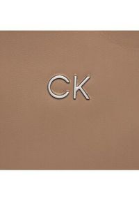 Calvin Klein Torebka Re-Lock Seasonal Shopper Lg K60K611334 Beżowy. Kolor: beżowy. Materiał: skórzane #3