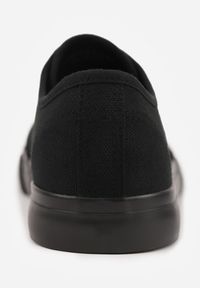 Renee - Czarne Casualowe Trampki w Stylu Basic Tulipmeadow. Okazja: na co dzień. Kolor: czarny. Materiał: jeans, skóra, koronka. Styl: casual #4