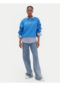 TOMMY HILFIGER - Tommy Hilfiger Bluza Corp Logo WW0WW47831 Niebieski Regular Fit. Kolor: niebieski. Materiał: bawełna #4