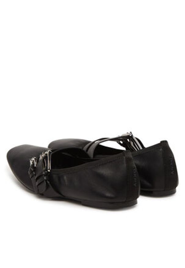 DKNY Baleriny Dade Ballet Flat 5 K1556997 Czarny. Kolor: czarny. Materiał: skóra