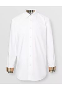 Burberry - BURBERRY - Biała koszula Oxford. Okazja: do pracy, na co dzień, na spotkanie biznesowe. Kolor: biały. Materiał: materiał, bawełna. Długość rękawa: długi rękaw. Długość: długie. Wzór: haft. Styl: biznesowy, klasyczny, casual #2