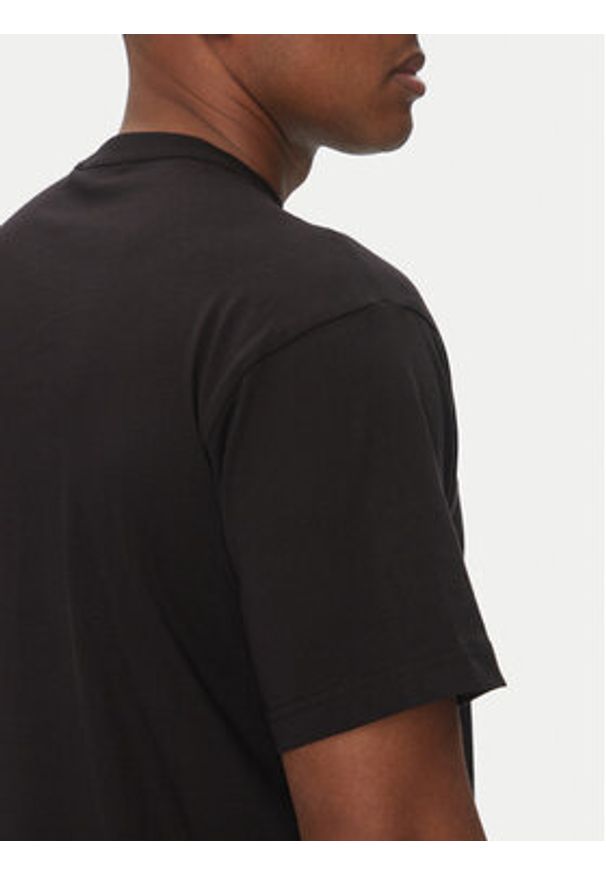 Versace Jeans Couture T-Shirt 78GAHT08 Czarny Regular Fit. Kolor: czarny. Materiał: bawełna