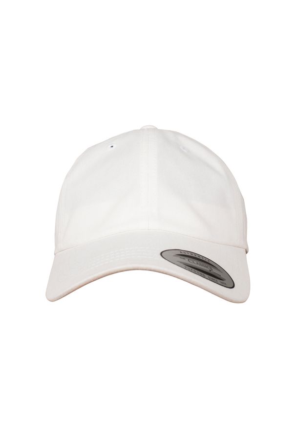 FLEXFIT - Czapka Flexfit pead cotton twill dad. Kolor: biały. Styl: casual