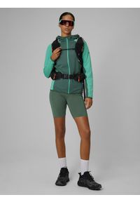 4f - 4F Bluza trekkingowa slim z kapturem damska - czerwona M. Typ kołnierza: kaptur. Kolor: oliwkowy, brązowy, wielokolorowy. Długość: długie #2