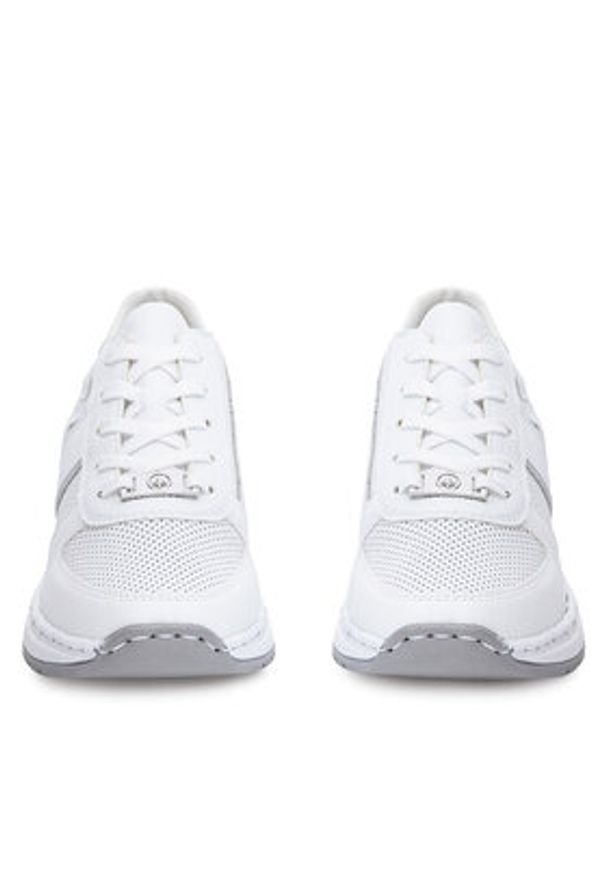 Rieker Sneakersy N4315-80 Biały. Kolor: biały. Materiał: skóra