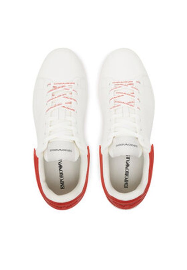 Emporio Armani Sneakersy X4X264 XN001 U552 Biały. Kolor: biały. Materiał: skóra