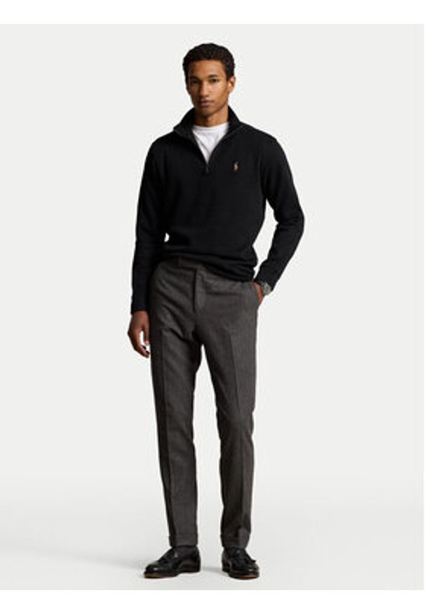 Polo Ralph Lauren Bluza Lsl 710671929001 Czarny Regular Fit. Typ kołnierza: polo. Kolor: czarny. Materiał: bawełna