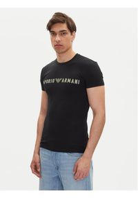 Emporio Armani Underwear T-Shirt EM000375 AF10772 UC001 Czarny Slim Fit. Kolor: czarny. Materiał: bawełna