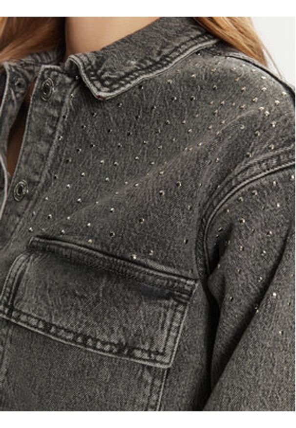 Vero Moda Kurtka jeansowa Ellas 10321886 Szary Regular Fit. Kolor: szary. Materiał: bawełna
