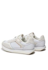 TOMMY HILFIGER - Tommy Hilfiger Sneakersy Essential Elevated Runner FW0FW07700 Biały. Kolor: biały. Materiał: zamsz, skóra