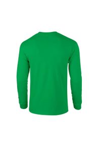 GILDAN - Ultra Bawełniana Koszulka Z Długim Rękawem Unisex Dla Dorosłych. Kolor: zielony. Materiał: bawełna. Długość rękawa: długi rękaw. Długość: długie. Sport: turystyka piesza #2