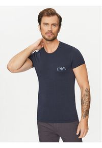 Emporio Armani Underwear Komplet 2 t-shirtów 111670 3F715 27435 Granatowy Regular Fit. Kolor: niebieski. Materiał: bawełna