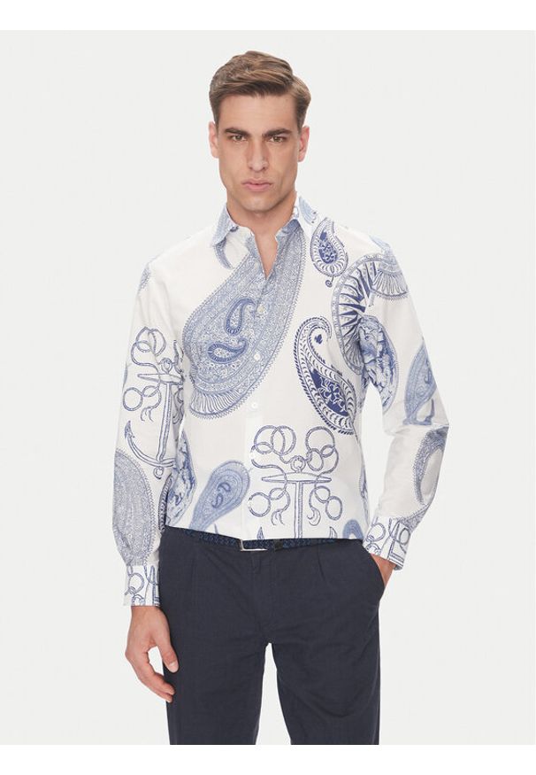 Baldessarini Koszula B3 56017.3719 Biały Regular Fit. Kolor: biały. Materiał: bawełna
