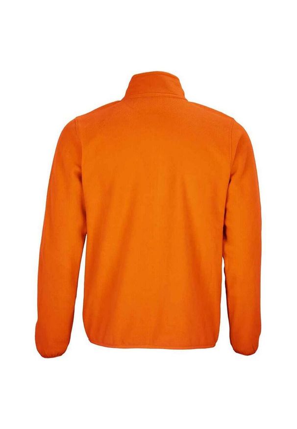 SOL'S - Męska Bluza Polarowa Factor Zapinana Na Zamek Błyskawiczny. Kolor: pomarańczowy, wielokolorowy, żółty. Materiał: polar. Sezon: zima. Styl: sportowy