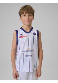4f - 4F Koszulka meczowa replika domowa z sezonu 2025/26 dziecięca 4F x King Szczecin - biała 146/152 (10-12 lat). Kolor: biały. Materiał: materiał. Wzór: nadruk. Sezon: lato. Sport: fitness #1