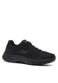 skechers - Skechers Sneakersy GO WALK 6 124514 BBK Czarny. Kolor: czarny. Materiał: materiał #6