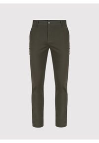 Pako Lorente - PAKO LORENTE – Gładkie spodnie męskie w kolorze zielonym. Kolor: zielony. Materiał: bawełna, elastan. Wzór: gładki. Styl: klasyczny #4
