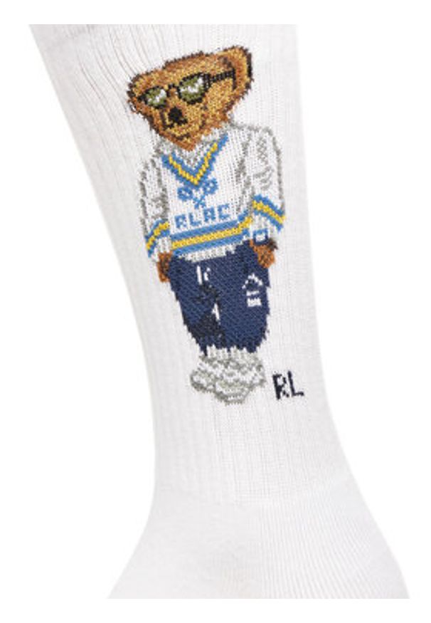 Polo Ralph Lauren Skarpety Wysokie Męskie 449973027002 Biały. Kolor: biały. Materiał: bawełna, materiał