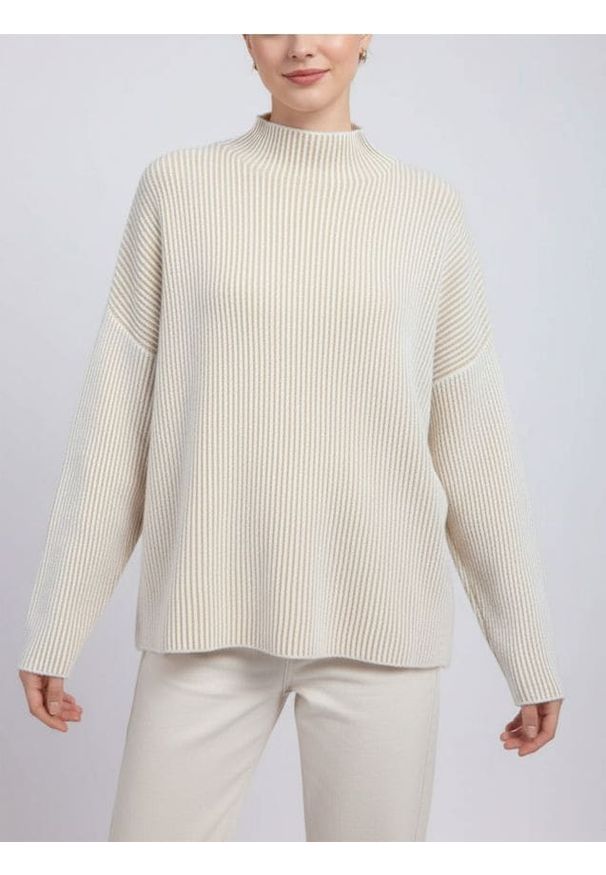 Sinsay - Sweter z półgolfem - beżowy. Kolor: beżowy