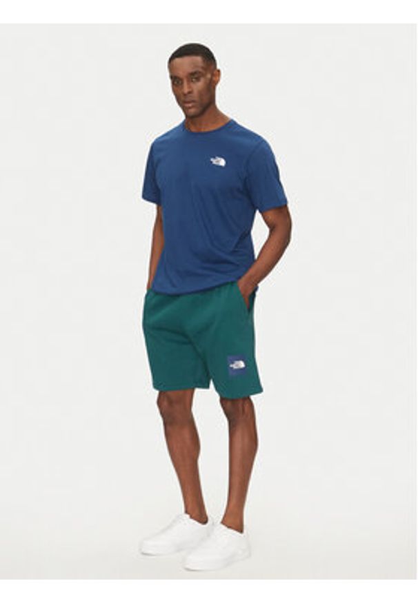 The North Face T-Shirt Redbox NF0A87NP Niebieski Regular Fit. Kolor: niebieski. Materiał: bawełna